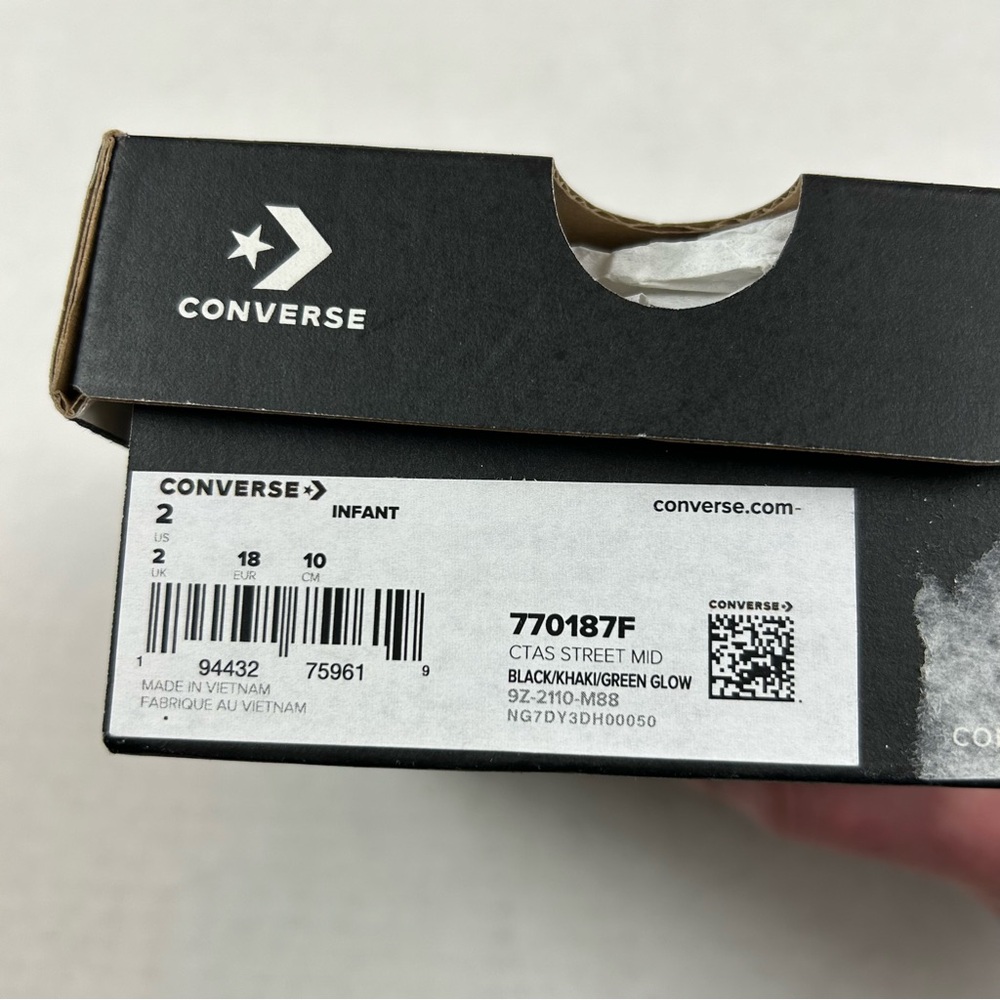 Converse Infant Black & Camo High Top Lace Up Sneakers - Picture 10 of 10